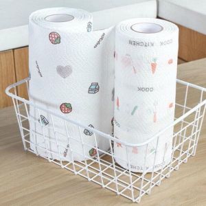 Cuộn giấy lau nhà bếp đa năng màu trắng có thể giặt được