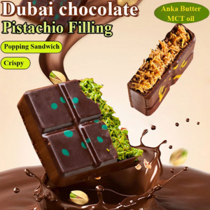 Internet-famous Dubai chocolate Chocolate Bar Crispy Pistachio Dubai Chocolate Large Plate Chocolate迪拜巧克力