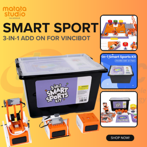 MatataStudio 3-in-1 Smart Sports Kit for VinciBot | STEM Educational Toys Ages 8+ Kids and Student