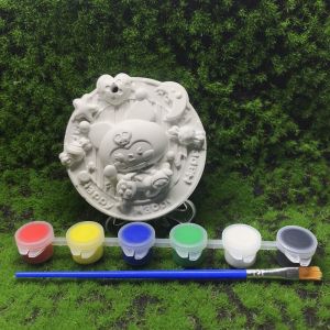 Tô tượng thạch cao cho bé kèm màu và cọ .