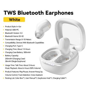 Essager TWS Earphones Hi-Fi Stereo Sound Wireless V5.3 Bluetooth Earphones with Charging Case Smart Touch