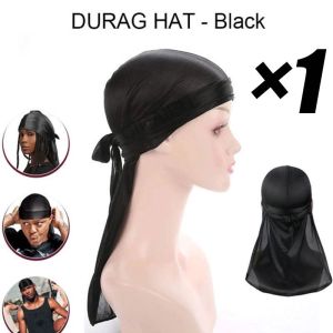 Panda Pirate Hat Silky Durag For Men Women Headwrap Durags Headscarf Soft Cap For Hair Accessories