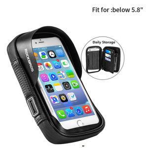 ROCKBROS Bicycle Bag 6 Inch Rainproof TPU Touch Screen Cellphone Bag MTB Road Bike Handlebar Bags