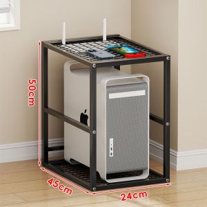 Computer Host Stand Rack Pc Stand Computer Host Shelf Computer Host Bracket Floor Mobile Multi-Layer Multifunctional Shelf Storage Office Printer Pc Stand Computer Host Bracket