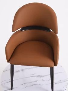Cat Scratch Leather Dining Chair Italian Stool Chair Light Luxury Dressingchair Ho Arm Chair Restaurant High-end Dining Table Backrest Chair Study