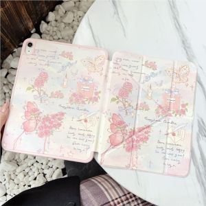 Butterfly Fashion Floral Pattern with Pencil Holder Tablet Case for iPad 10th Gen Air4/5 10.9in A16 A19 2025 2026 11 Girls Cover2026
