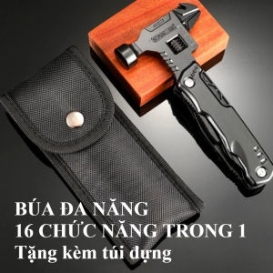 Dụng cụ đa chức năng cắm trại 16 in 1 Búa Kìm Mỏ lết đa năng
