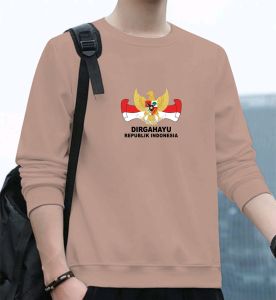 Promo Sweater Pria Wanita Dirgahayu Indonesia Kaos Hut RI Kemerdekaan Baju 17 Agustus Sweter Garuda