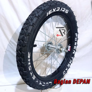 Roda sepeda 16 x 2.125 Lucky stone siap pakai sepeda dewasa & anak2