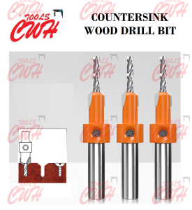 PRC WOOD COUNTERSINK COUNTERBORE DRILL BIT MATA GERUDI KAYU PLYWOOD PLASTIC KENARI KAPUR BARUS BIRCH CENDANA BASSWOOD BEECH PINE TIMBER MERANTI BALAU CHIPBOARD WOODEN RENGAS CHENGAL BANGKU LIDAH PERABOT CWH TOOLS SDN BHD TRADING GROUP 2.8MM 3.2MM 3.5MM