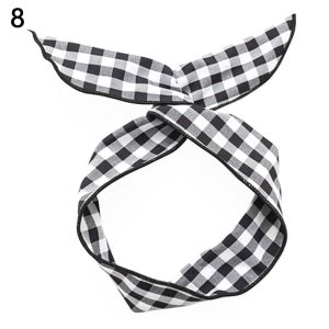 RISEDOT ผู้หญิง ผู้หญิง แต่งหน้า ที่คาดผม ซักผ้า ข้ามผูกปม ที่คาดผมหูกระต่าย ริบบิ้นลวดโลหะ ที่คาดผมผ้าพันคอ