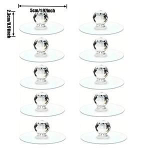 🔥🔥🔥 มือจับประตูลิ้นชัก อะคริลิคใส 10 ชิ้น มือจับประตูหน้าต่างเฟอร์นิเจอร์ มีกาวในตัว คุณภาพสูง ทนทาน สําหรับยกฝาชักโครก ThaiJOY