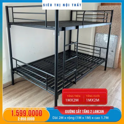 GIƯỜNG SẮT 2 TẦNG CAO CẤP ĐỦ KÍCH THƯỚC CHO NGƯỜI LỚN GIÁ RẺ SINH VIÊN TẠI XƯỞNG TPHCM