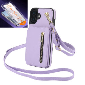 Crossbody Zipper Card Solt Leather RFID Wallet Phone Case For iPhone 17 Pro Max 16 15 14 Plus 13 12 11 XS 16E Pocket Purse Cover