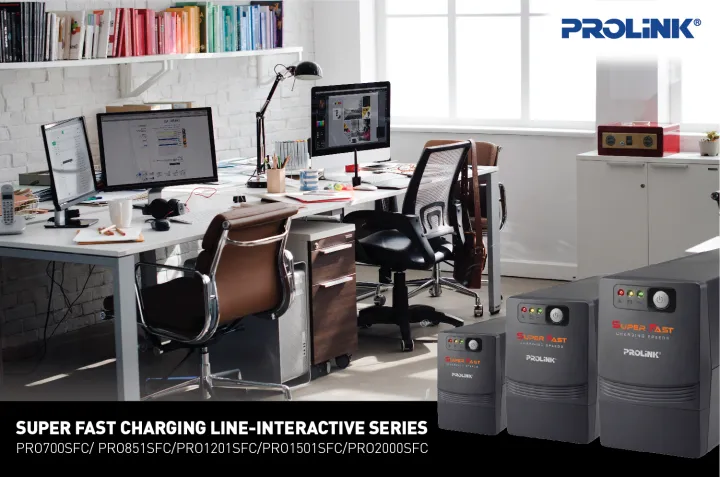 Prolink Super-Fast Charging Backup Power Supply UPS with AVR Universal Output Socket 650/850/1200/1500/2000/3300VA