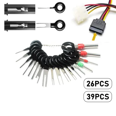 26/39 PCS Car Terminal Connector Extractor Puller Needle Ejector Removal Tool Wire Plug