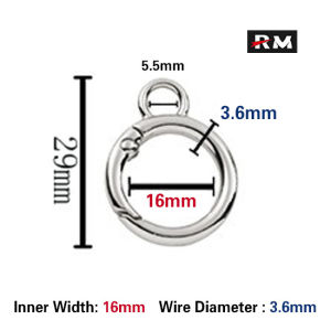2Pcs | Khóa mắt xích túi Móc khóa treo túi Khóa vòng kéo dây đeo ba lô Phụ kiện quần áo Phụ kiện phần cứng hành lý