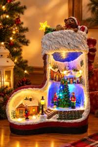 LED Christmas Winter Village Stocking Decoration