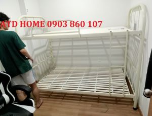 LƯU Ý => ÁNH THẬT Giường sắt 2 tầng cao cấp chiều ngang 1M dài 2M cao 1m7 nhiều màu - Nội Thất ATD giao toàn quốc