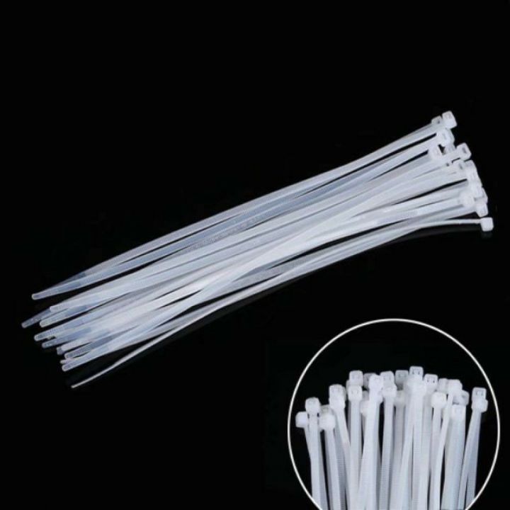 100 dây rút, dây thít nhựa màu trắng loại 30cm | Lazada.vn