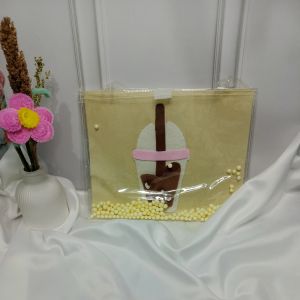 Byuls - tote bag transparan motif makanan  / tas jinjing motif makanan / tas wanita motif makanan