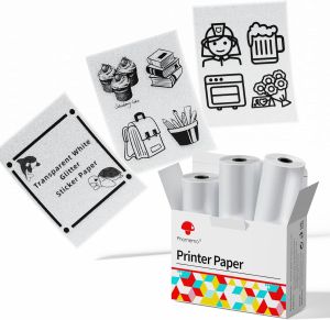 Phomemo 50mm Golden Glitter Sticker For T02 M02 M03 M04S M04AS Printer(3 Rolls)