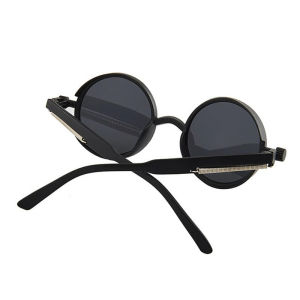 Vintage Retro Round Metal Frame Steampunk Sunglasses UV Resistant Gothic Punk Eyewear Classic Lightweight Shades Fashion Accessories For Men Women Daily Outdoor
