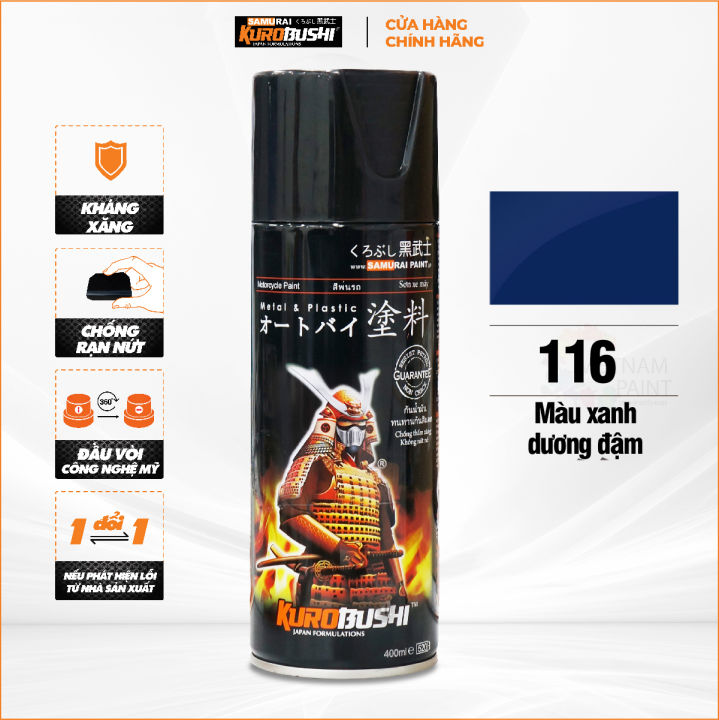 COMBO Sơn Samurai màu 116 gồm 4 chai đủ quy trình độ bền cao (Lót ...