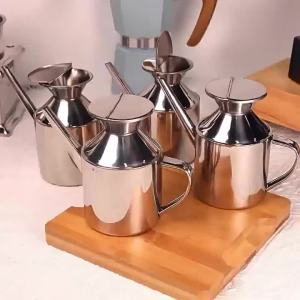 Kirilgu Stainless Steel Oil Dispenser Bottle with Visible Scale Easy to Clean 750ml for Kitchen Cooking Seasoning Storage Q9Z6P