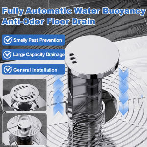 【Automatic Drain Cover/Odor-Proof】Stainless Steel Anti-Odor Floor Drain Cover Self-Sealing & Anti-Clogging Silver Bathroom Kitchen Laundry Room Anti-Odor Drain Cover for Bathroom Durable Easy to Clean