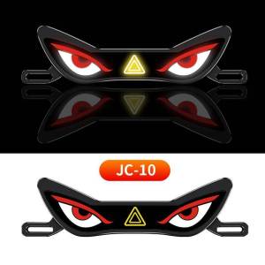 Motorcycle License Plate Light Devil Eye Modified Universal LED Light Demon Eyes Decoration Lamp
