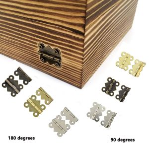 10Pcs Decorative Cabinet Butterfly Hinge Antique Vintage Jewellery Box Hinge Fittings Gold Butterfly Door Hinge Furniture