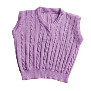 NEW COLLECTIONS atasan anak perempuan Umur 2 - 12 Tahun Rompi Rajut Ling Cable