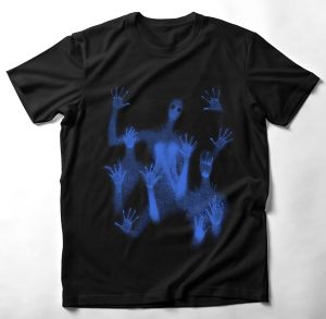 Danshopp.Bdg Baju Kaos Distro American Retro Style Motif Hantu Biru