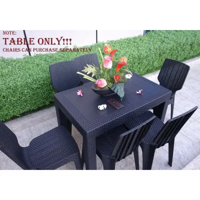 SUNRISE DINNING TABLE (24X38) INDOOR AND OUTDOOR RATTAN TABLE ONLY