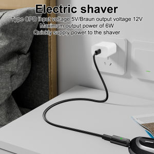 [tianjunmaoyi] Type-C Shaver Adapter Charger Converter For Braun Series 3 5 7 9 XT HC Beard Trimmer Charging Adapter Converter For Braun Series