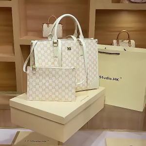 Hong Kong MK Womens Tote Bag 2023 New Bags Autumn and Winter Leather Handbag Niche Commuter Shoulder Big Bag