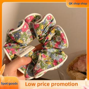 ✨QK shop✨ Korean Fashion Floral Scrunchies Women Girls Elastic Hair Rubber Band Accessories Tie Hair Ring Rope Headdress Headwear