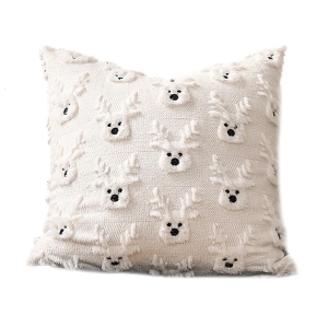 ผ้าโพลีเอสเตอร์กำมะหยี่สี่เหลี่ยมขนาด45ซม. ปลอกหมอนแบบกลับด้านได้ธีมวันหยุดปลอกหมอนดูแลง่าย