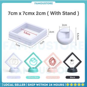 3D Jewellery Box Suspension Dustproof Transparent Jewelry Storage Box Ring Earring Bracelet Gift Box Kotak Cincin 首饰盒