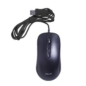 ✅แท้100% OKER MOUSE M217 M218 WIRED DESKTOP เมาส์ แบบสาย USB คุณภาพดี 2400dpi ประกัน2ปี #CC 217 218