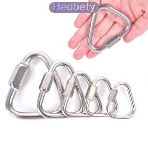 Heabety Móc khóa tam giác móc khóa bằng thép không gỉ Móc khóa móc khóa khóa vít