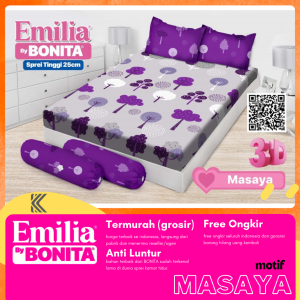 Sprei Emilia Bonita King Queen 180x200 160x200 Premium Nyaman Halus Adem Elegan Murah