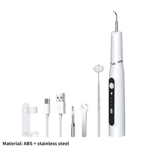 【SG】Household Dog Teeth Professional Cleaner Toothbrush Ultrasonic Tartar Plaque Remover Portable Dog Toothbrush Electric Bright White Pet Supplies