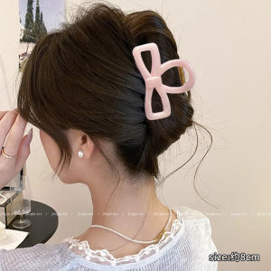 Large bow hair clip womens high-end feeling 2025 new model shark clip at the back of the head half zip hair clip headband accessory大号蝴蝶结头发抓夹女高级感2025新款后脑勺鲨鱼夹子半扎发夹头饰