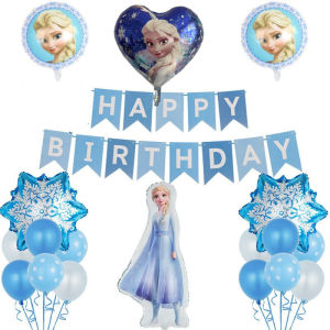 FastShipping Disneys Frozen Theme Balloon set for Girls Birhtyay party supply Great Size 3D Frozen Theme Elsa Foil Balloon Baby Shower Balloons Girl Birthday Party Decorations Kids Toys