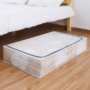 ransparent Thickened Steel Frame Folding bed bottom receiving box fabric household quilt storage box 床底收纳箱