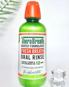 Nước Súc Miệng TheraBreath Mild Mint - Không cồn không cay - Làm sạch và thơm miệng suốt 12h cho răng miệng nhạy cảm