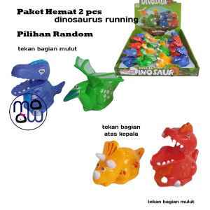 [SALE] Mainan 4 Pcs Running Dinosaurus Tekan - Fast Moving Mini Dinosaurus
