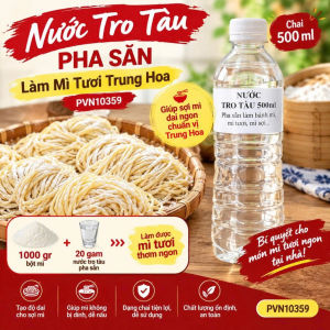 Chai 500ml Nước Tro Tàu Pha Sẵn Làm Mì Tươi Trung Hoa (1.000g bột mì sử dụng 20g nước tro tàu pha sẵn) PVN10359